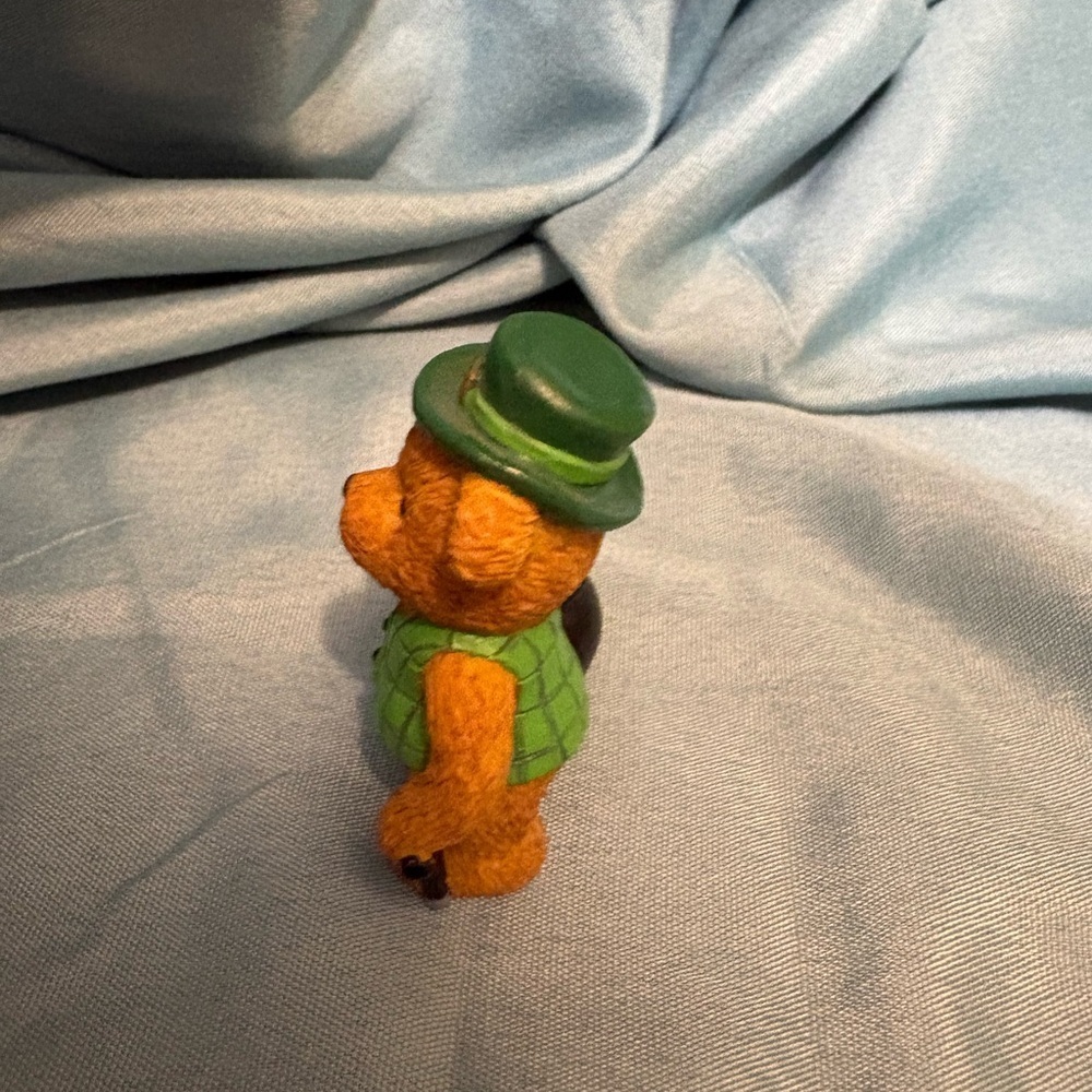 Vintage Leprechaun Teddy Bear Figurine - Picture 4 of 5